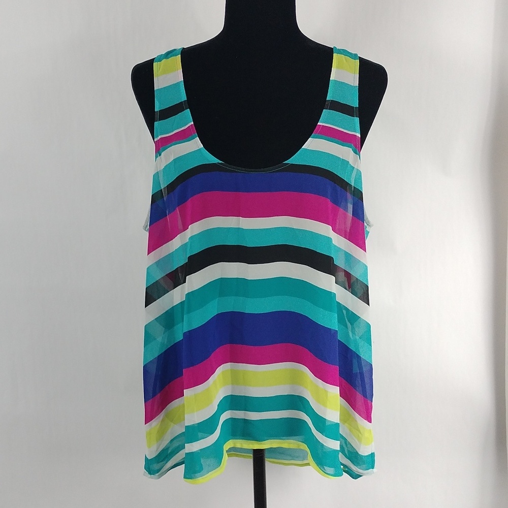 Torrid Sheer Striped Tank